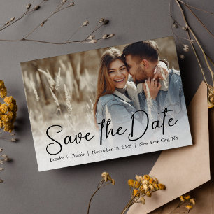 Charm and Modern Photo Save The Date
