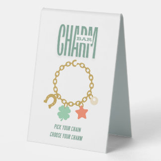 Charm Bar Table Tent Display Sign