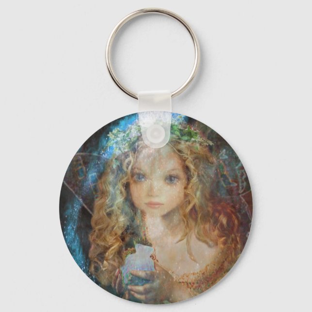 Charm - Fairy Angel with Fairy Dust Blessings Key Ring (Front)