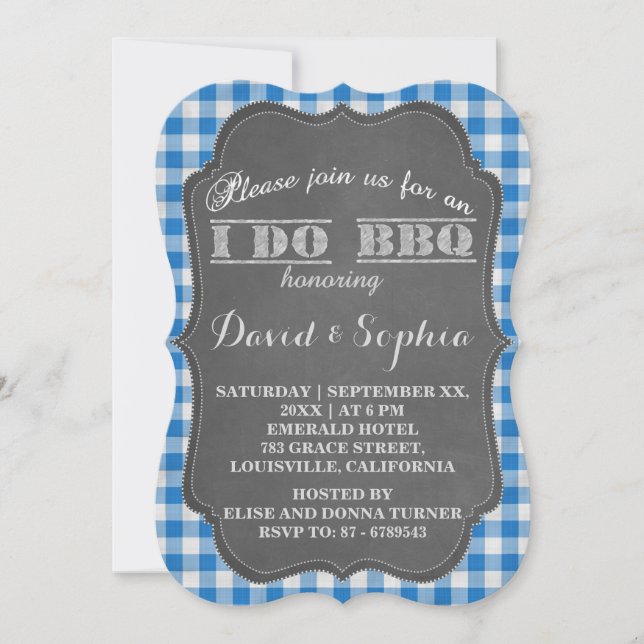 Charm I DO BBQ Rustic Engagement Party Invitation (Front)