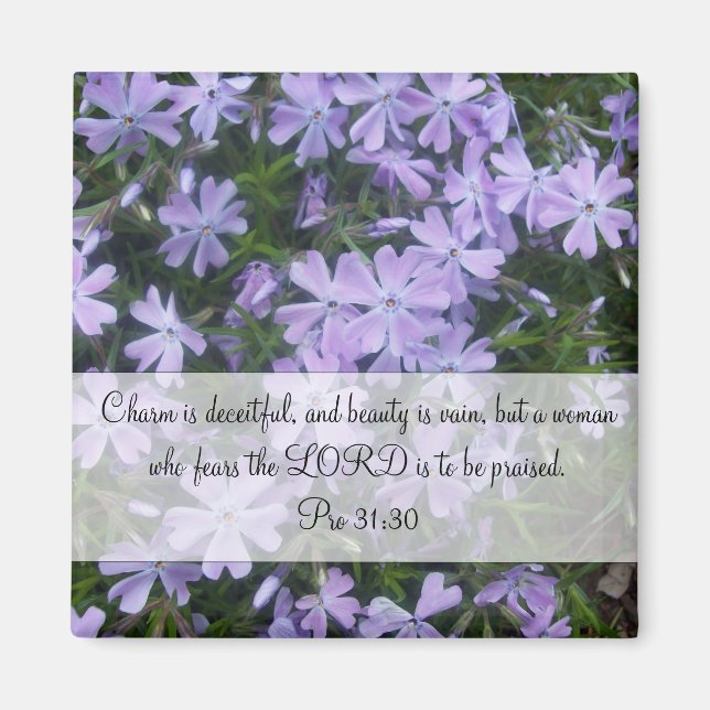 Charm is deceitful, and beauty is vain, but a woma magnet (Front)