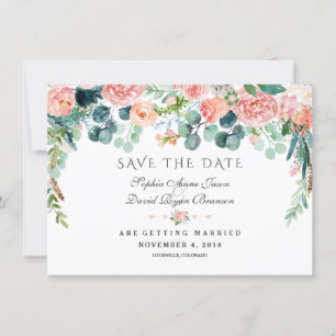 Charm Lavender Purple Floral Bloom Save The Date