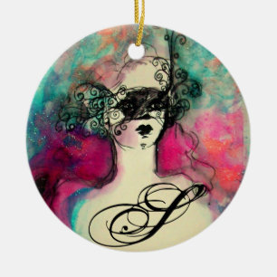 CHARM MONOGRAM CERAMIC TREE DECORATION