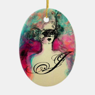 CHARM MONOGRAM CERAMIC TREE DECORATION