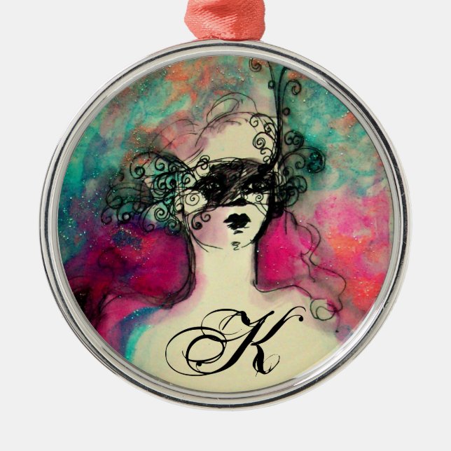 CHARM MONOGRAM METAL TREE DECORATION (Front)