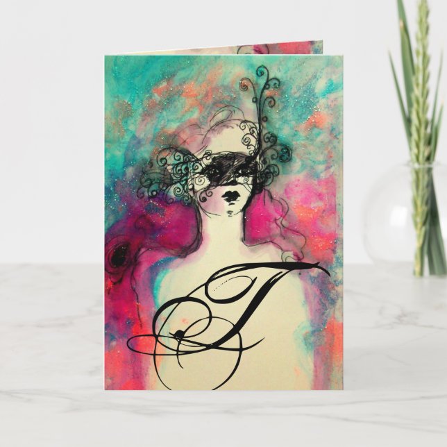 CHARM MONOGRAM NOTE CARD (Front)