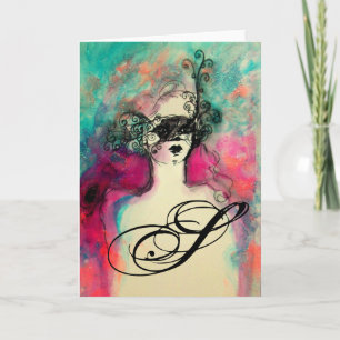 CHARM MONOGRAM NOTE CARD