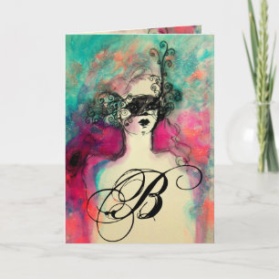 CHARM MONOGRAM NOTE CARD