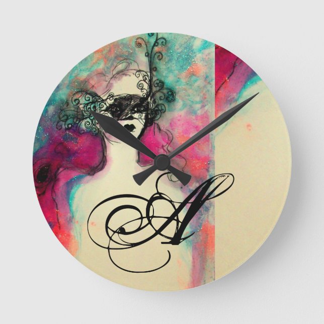 CHARM MONOGRAM ROUND CLOCK (Front)