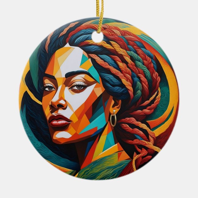 Charm of Elegance  Ceramic Ornament (Front)