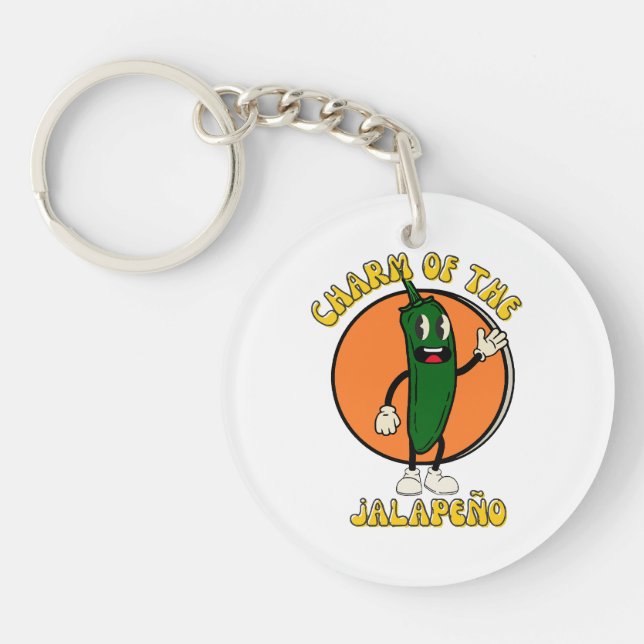 Charm of the Jalapeño Key Ring (Front)