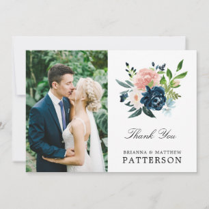 Charmed Wedding Photo Floral Thank You