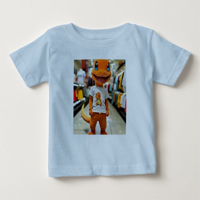 "Charmender Tries" Boy's Pokémon T-Shirt Design (Front)