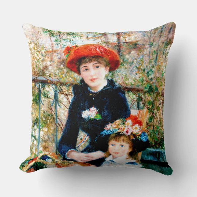 Charmimg Renoir's 'Two Sisters' Famous Painting Cushion (Front)