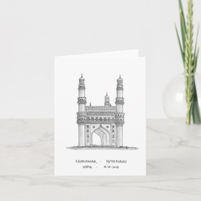 Charminar, Hyderabad, India Card (Front)