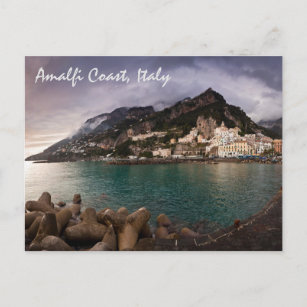 Charming Amalfi Coast, Italy Seaside Town Postcard