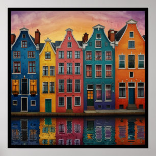 Charming Amsterdam Canal  Poster