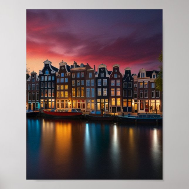 Charming Amsterdam City Poster (Front)
