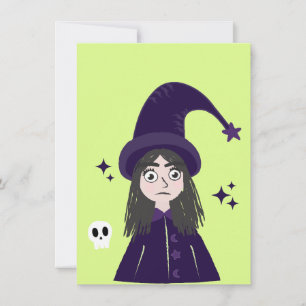 Charming Angry Cute Witch Invitation