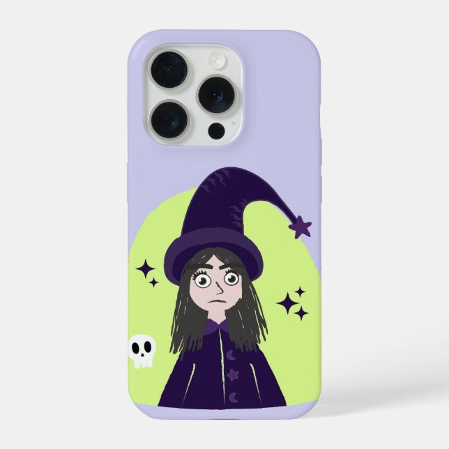 Charming Angry Cute Witch iPhone Case (Back)