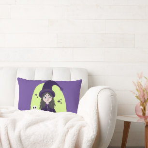 Charming Angry Cute Witch Lumbar Cushion