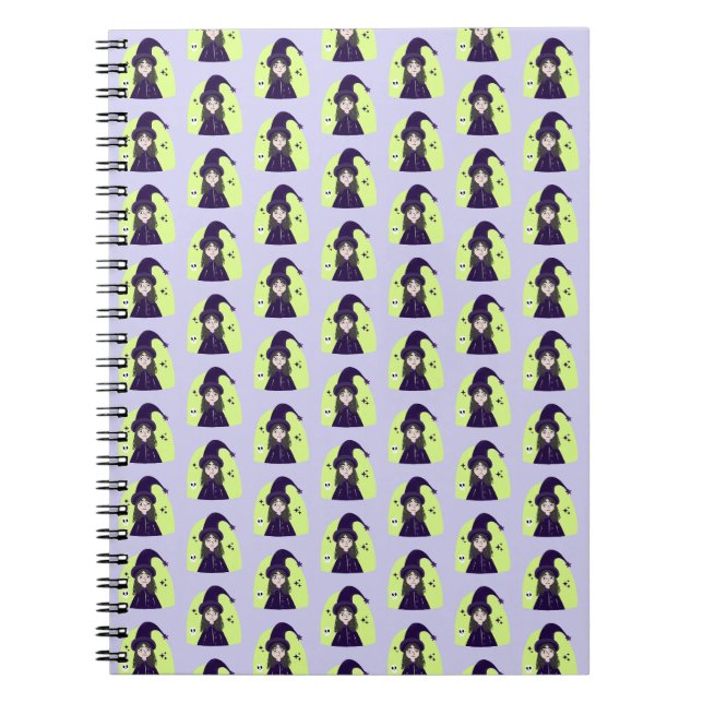 Charming Angry Cute Witch Notebook (Front)