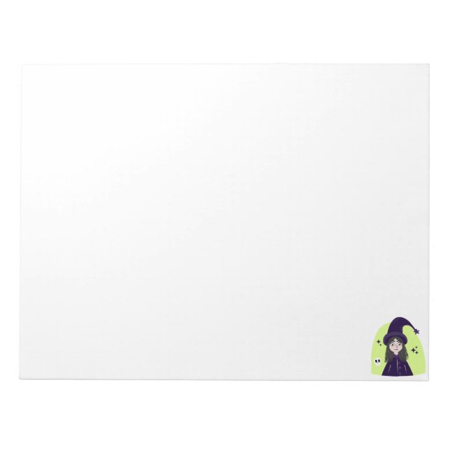 Charming Angry Cute Witch Notepad (Front)