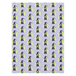 Charming Angry Cute Witch Tablecloth