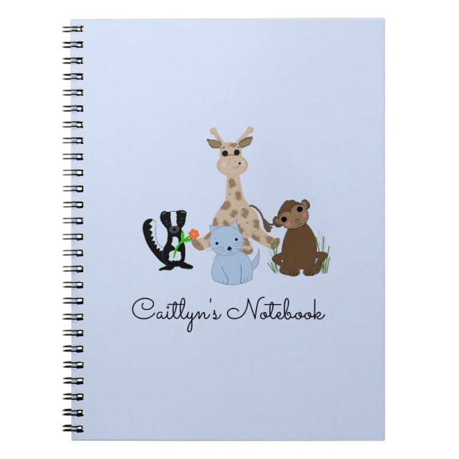 Charming Animals Personalised Notebook (Front)