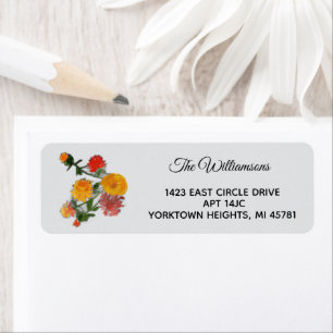 CHARMING AUTUMN COLOR FOLIAGE RETURN ADDRESS LABEL