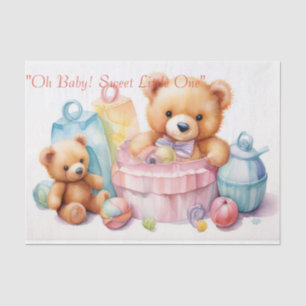 Charming Baby Shower : Pastel Hues teddy bears  Tissue Paper