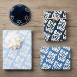 Charming Bar Mitzvah Handlettering Jewish Blue Fun Wrapping Paper Sheet<br><div class="desc">Hope you like this hand made paper variety pack.  Check out my shop for lots more colours and patterns and let me know if you'd like something customised.</div>