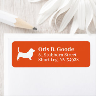 Charming Basset Hound Return Address Labels