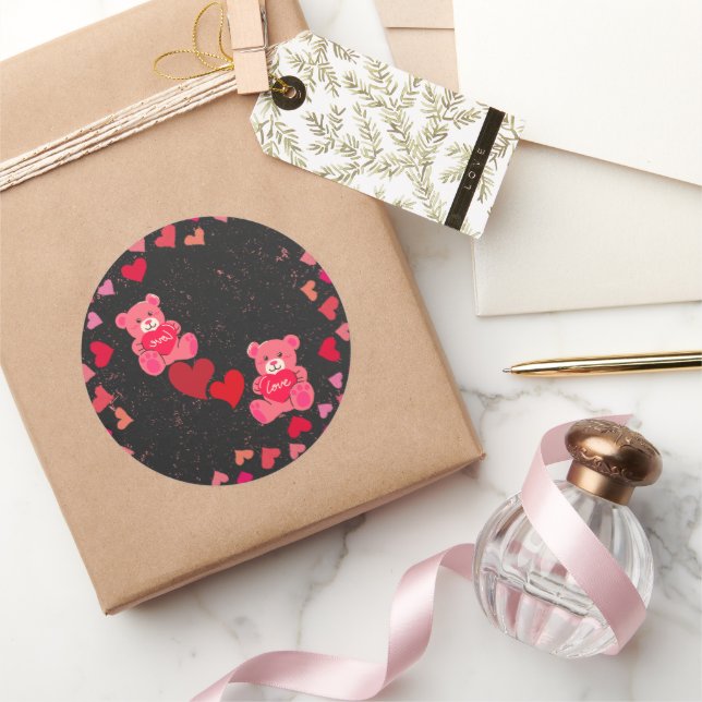 Charming Bear and Heart Stickers  (Gifting)