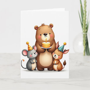 Charming Bear Birthday Card