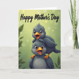 Charming Bird Family Love Card