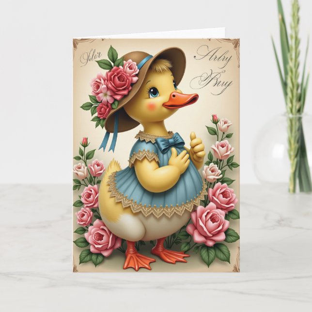 Charming Bird Friend Hello Card (Front)