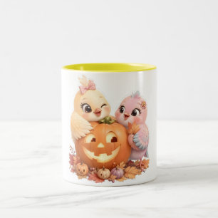 Charming Bird Pair Halloween Mug