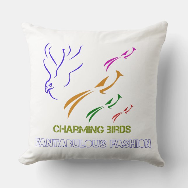 charming birds fantabulous fashion cushion (Front)