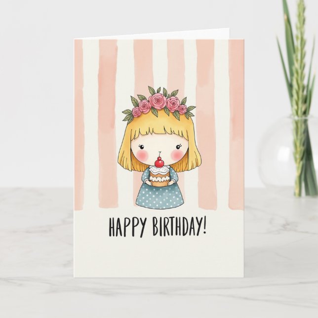 Charming Birthday Image Card (Front)