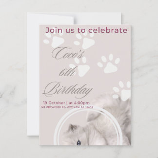 Charming  Birthday Invitation | Customisable Postcard