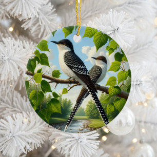 Charming Black-billed Cuckoo Keepsake Ceramic Ornament