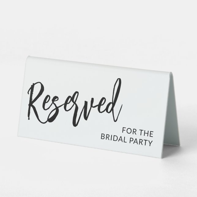 Charming Black Calligraphy Wedding Reserved (Front)