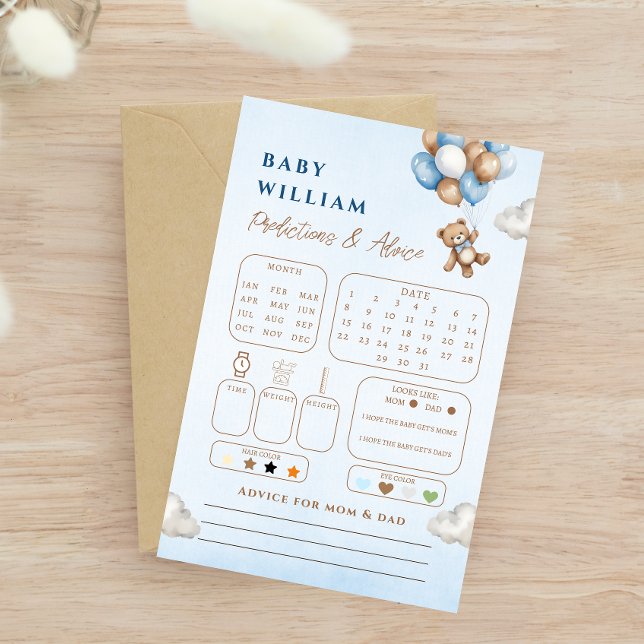 Charming Blue Bear Predictions Advice Shower (Creator Uploaded)