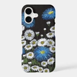 Charming Blue Cornflowers and White Daisies iPhone