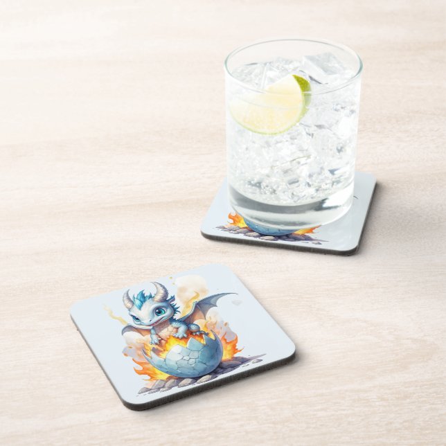 Charming Blue Dragon Frostfire Coaster (Right Side)