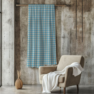 Charming Blue Yellow Plaid Throw for Men's Gift Fleece Blanket