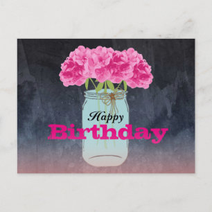 Charming Bouquet Postcard Birthday Greetings