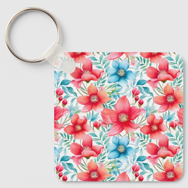 Charming Bouquet Ranya Pattern-65292 Key Ring (Front)