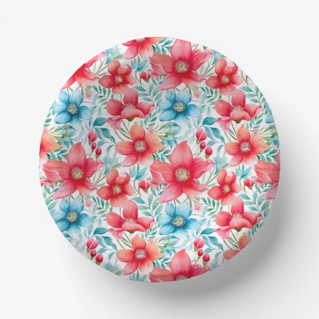 Charming Bouquet Ranya Pattern-65292 Paper Plate (Front)